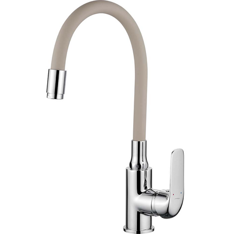 KUCHINOX Bateria zlewozmywakowa stojąca ELZA z elastyczną wylewką chrom/beż BKE_461D