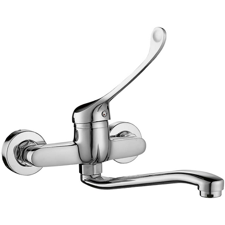 KUCHINOX Bateria zlewozmywakowa ścienna MADERA z obrotową wylewką i dźwignią chrom BQM_08MD
