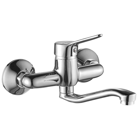 KUCHINOX Bateria umywalkowa ścienna TIBI z obrotową wylewką chrom BQY_050D