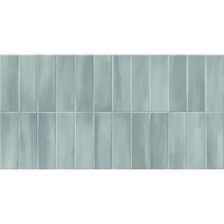 Gres szkliwiony hiszpański Gayafores DECO ALLURE GREEN błyszczący 32x62,5 gat. I