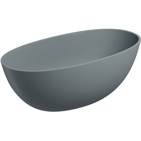 OMNIRES Wanna wolnostojąca SHELL M+ ash grey mat 148x75 syfon z korkiem klik-klak SHELL148WWAG