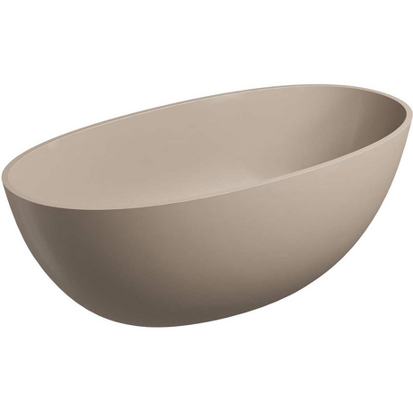 OMNIRES Wanna wolnostojąca SHELL M+ dune beige mat 148x75 syfon z korkiem klik-klak SHELL148WWDB