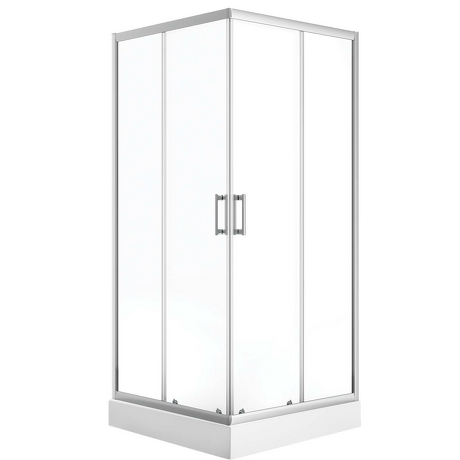 LAVEO Kabina prysznicowa kwadratowa DESNA z brodzikiem 90x90x201 chrom JKDD096K