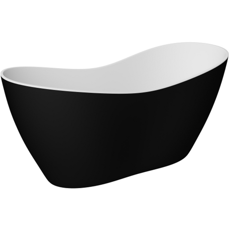 BESCO Wanna wolnostojąca VIYA B&W 170x72 korek klik-klak czarny #WMD-170-VWB