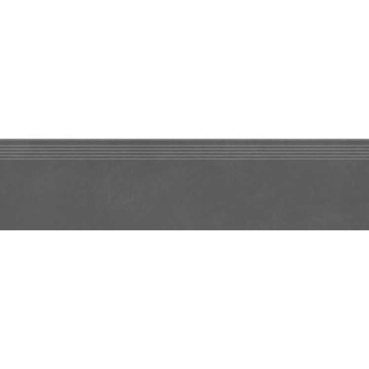Gres zdobiony stopnica OPTIMUM graphite mat 29,8x119,8 gat. I
