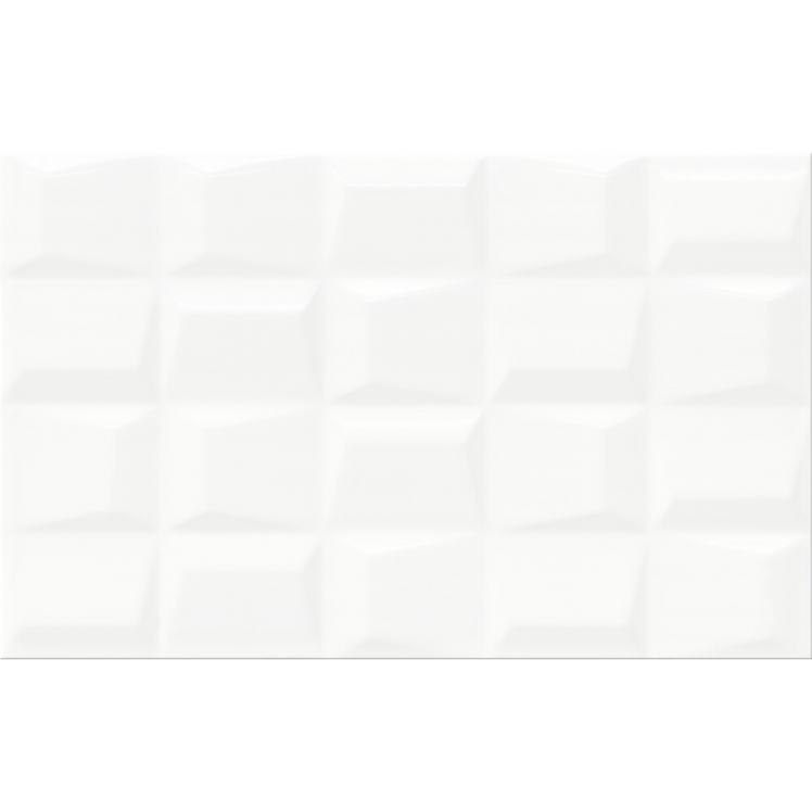 Płytka ścienna BLANKA geo white structure glossy 25x40 #263 gat. II