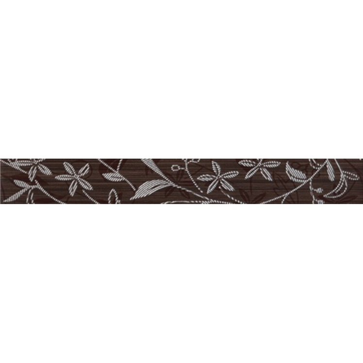 Płytka ścienna listwa TANAKA brown flower mat 5x40 gat. I