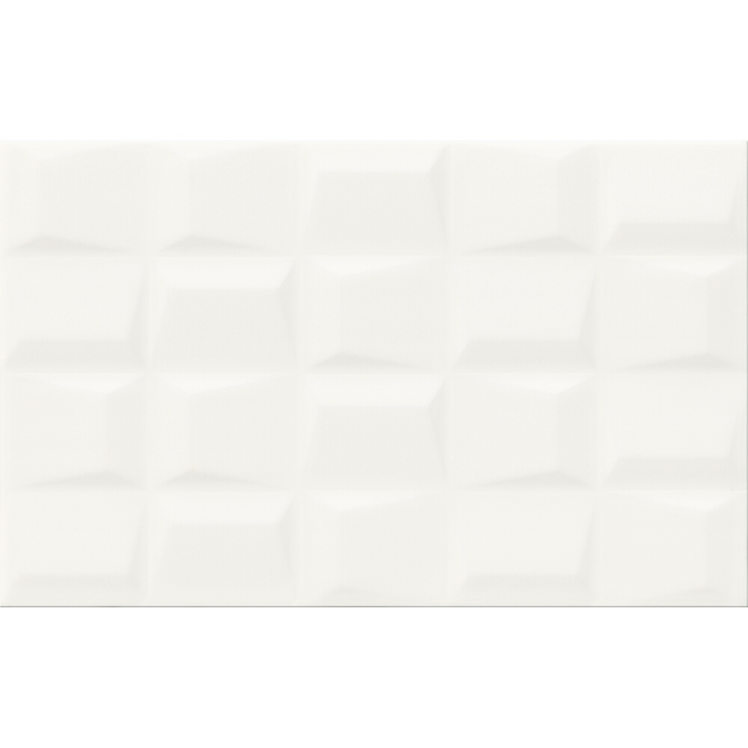 Płytka ścienna ICEBOUND white geo structure mat 25x40 #006 gat. II