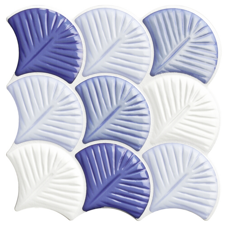 Gres szkliwiony hiszpański Realonda SCALE SHELL blue 30,7x30,7 gat. I