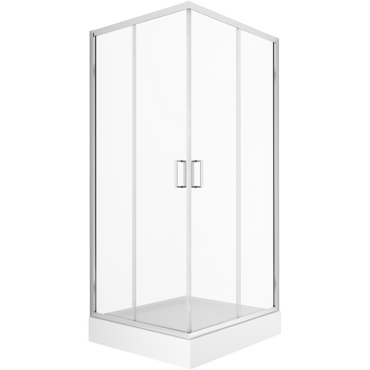 NEW TRENDY Kabina SUVIA z brodzikiem kwadratowa 90x90x201 szkło czyste 5mm ZS-0004