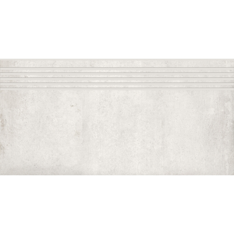 Gres szkliwiony stopnica DIVERSO white mat 29,8x59,8 gat. I