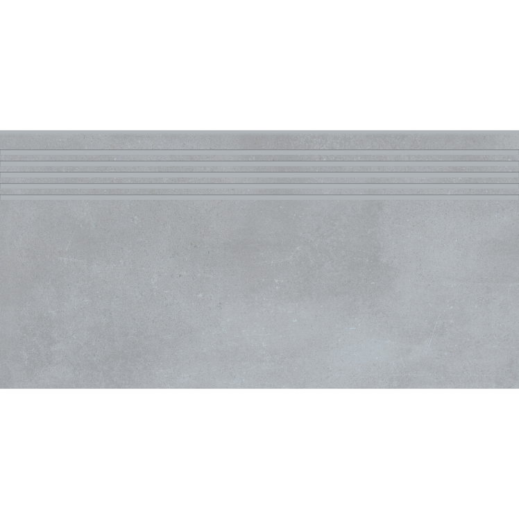 Gres szkliwiony stopnica VELVET CONCRETE light grey mat 29,8x59,8 gat. I