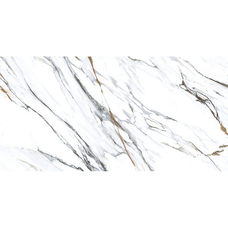 Gres szkliwiony hiszpański Geotiles OIKOS GOLD polished 75x150 gat. I