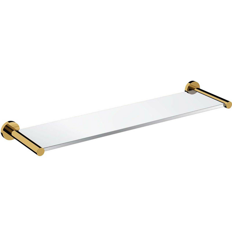 OMNIRES Półka ścienna szklana MODERN PROJECT 55 cm złoty połysk MP60930GL