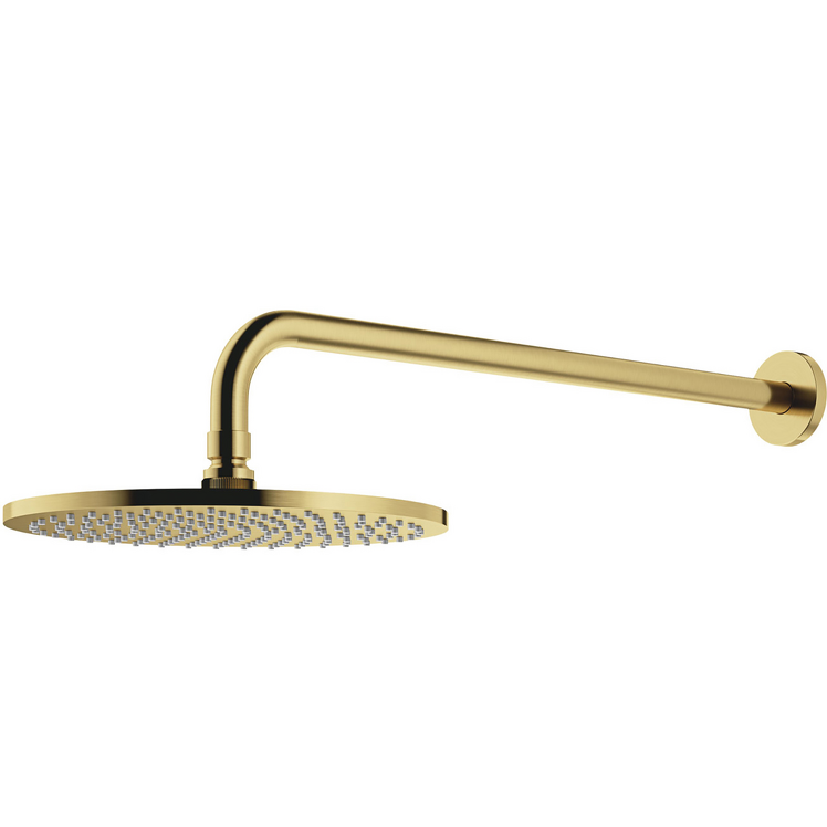 OMNIRES Deszczownica SLIMLINE o25 cm z ramieniem mosiądz szczotkowany WGSET1BSB